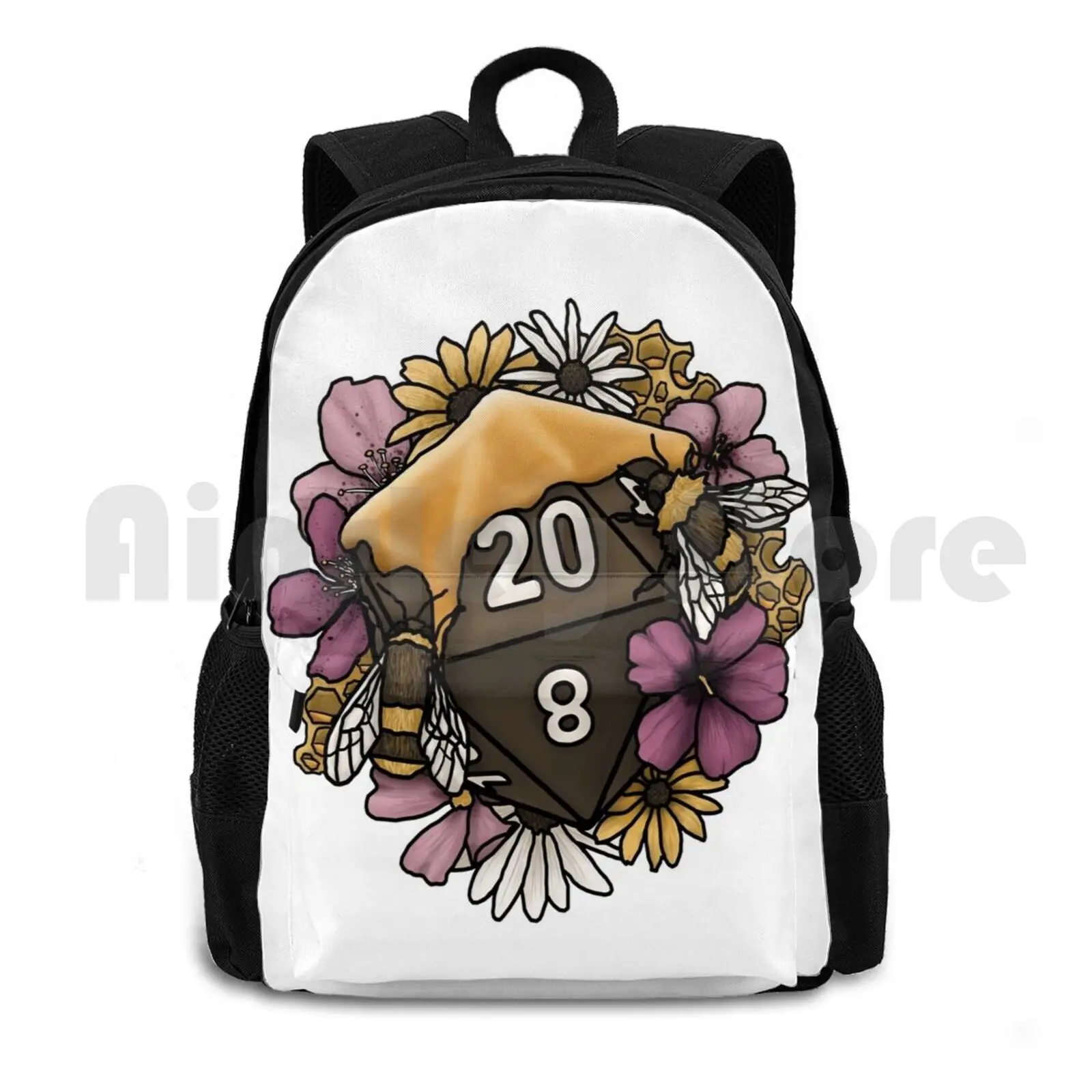 Honeycomb D20 Tabletop Rpg Gaming Dice Outdoor Hiking Backpack Riding Climbing Sports Bag D20 D D Dnd And Tabletop Gaming Dice