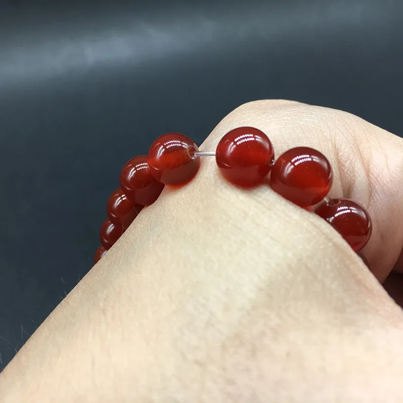 Natural Stone Carnelian Round Beads Red Agat Charm Energy Bracelet for Women for Gift 6mm 8mm10mm 12mm 14mm