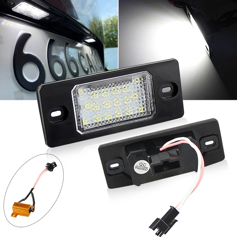 

2pcs Error Free Car LED Number License Plate Light Lamp for VW Golf 5/Passat B5.5 Touareg/Tiguan for Porsche Cayenne