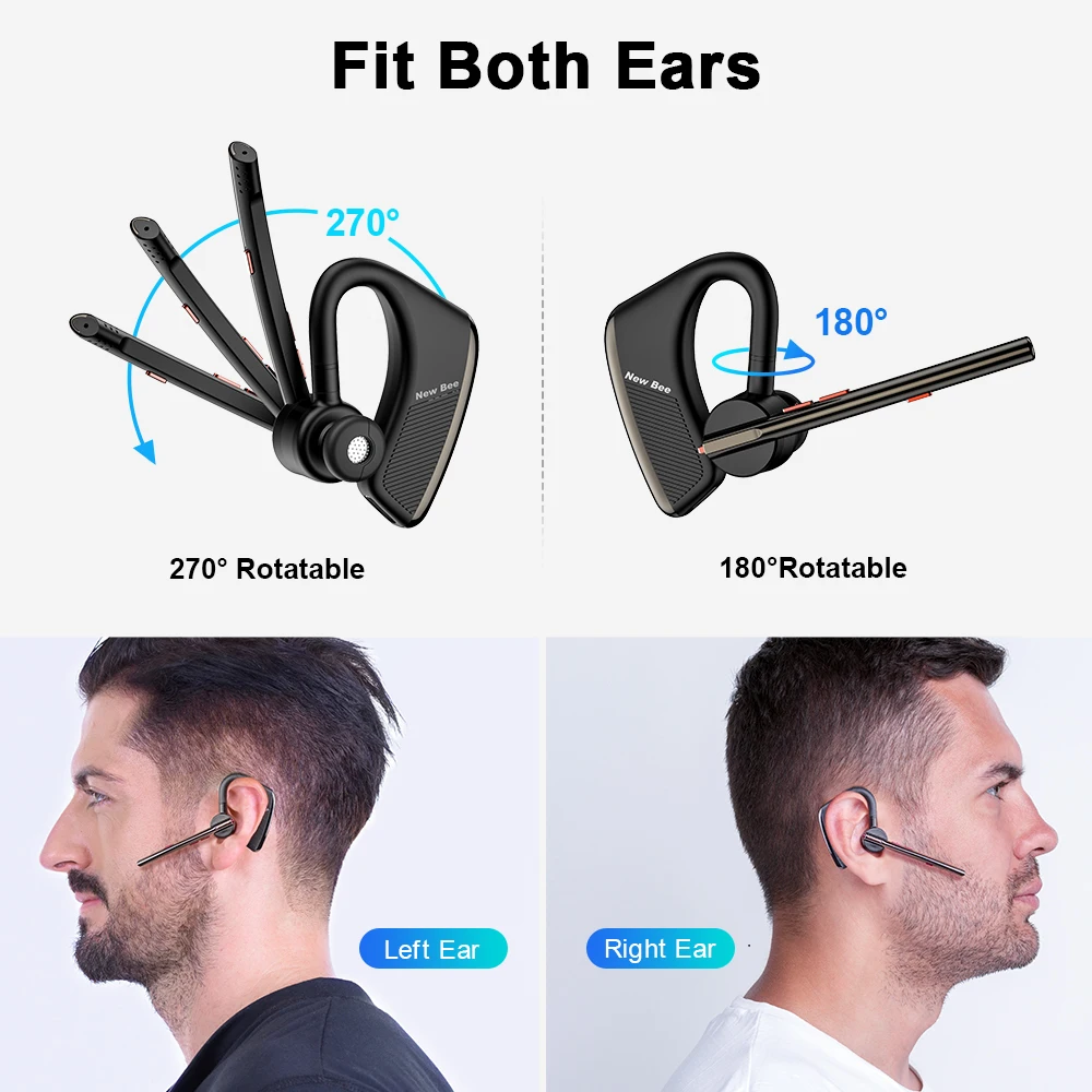 Новые беспроводные Bluetooth-наушники Bee M50 M51 деловые наушники с двойным микрофоном гарнитура громкой Фото №4