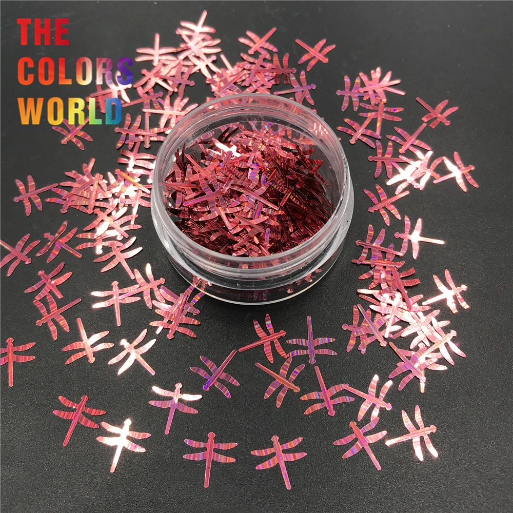 

TCT-373 Dragonfly 9.5MM Laser Strip Nail Glitter Nail Art Decoration Tumblers Craft Handmade Accessoires Festival Party Supplier