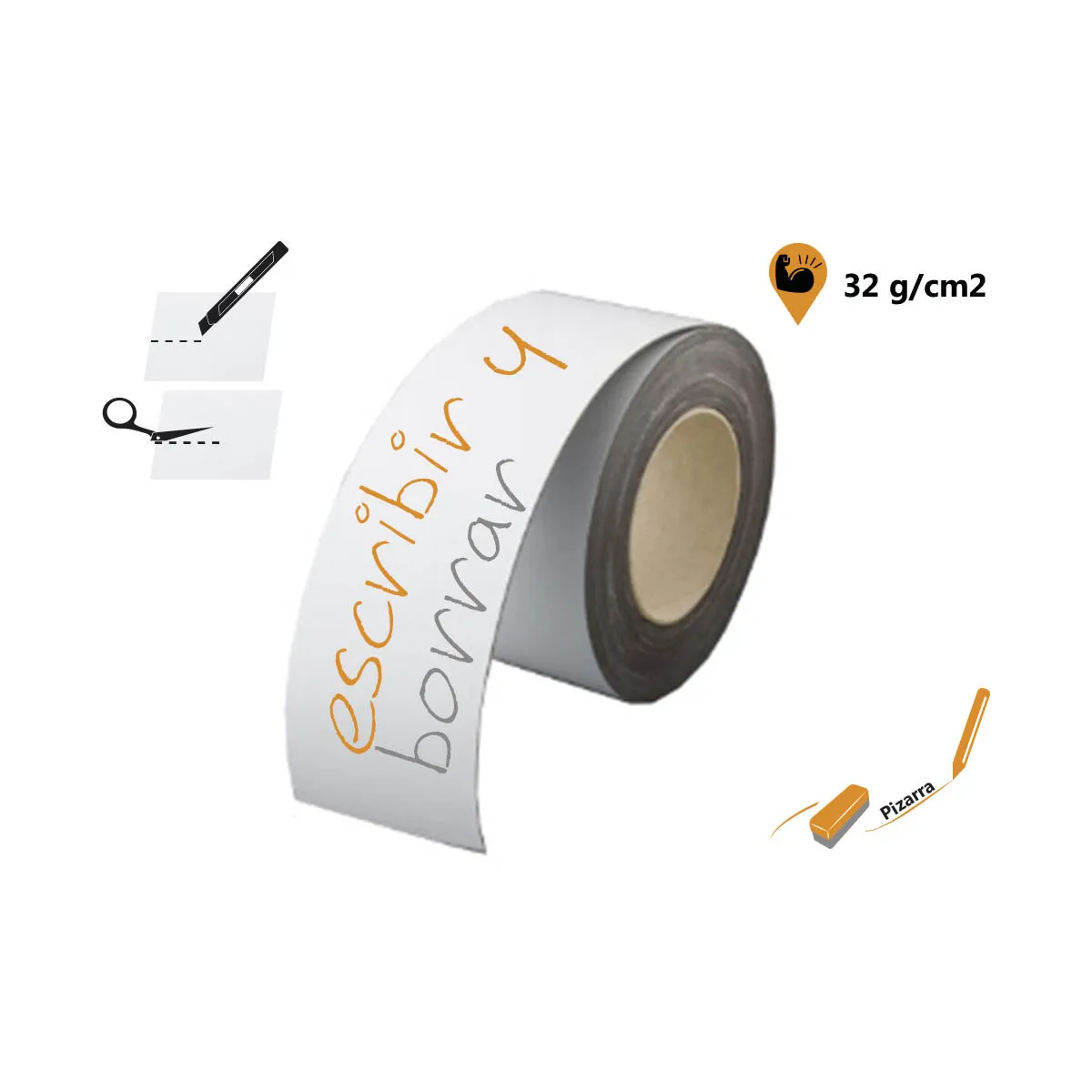 Coil White Magnet write and erase 5x500 cm - Roll