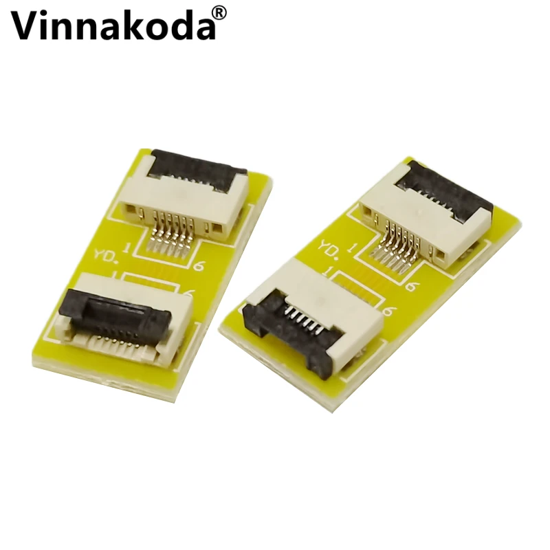 2 Stuks Ffc/Fpc Extensionboard 0.5Mm Tot 0.5Mm 6P Adapter Board