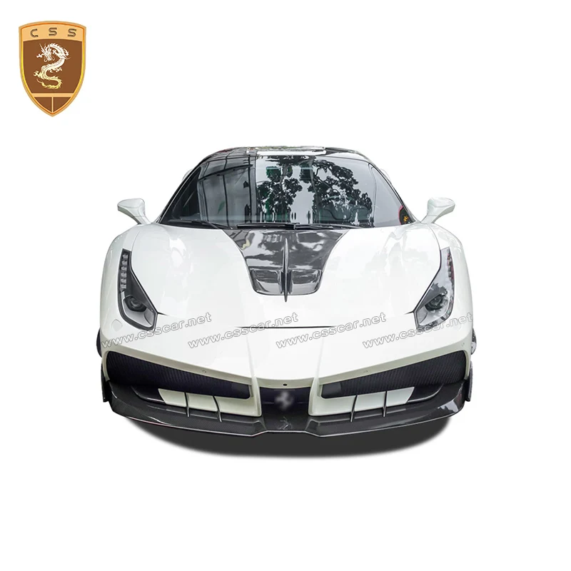 New Arrivals Ferrari 488 Carbon Fiber Body Kits Upgrade Misha Style 488 GTB Car Engine Front Bumpers Rear Spoilers Accessories