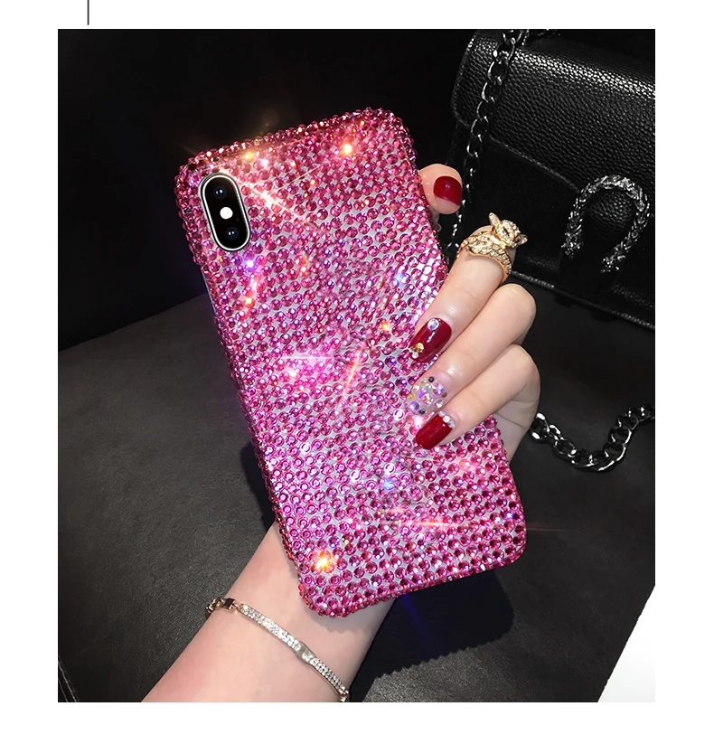 Luxurious Fashion Full Bling Diamond Crystal Clear Case For Samsung S24 S23 Plus S22 S21 S20 Ultra S10 S9 Plus Note 20 10 9