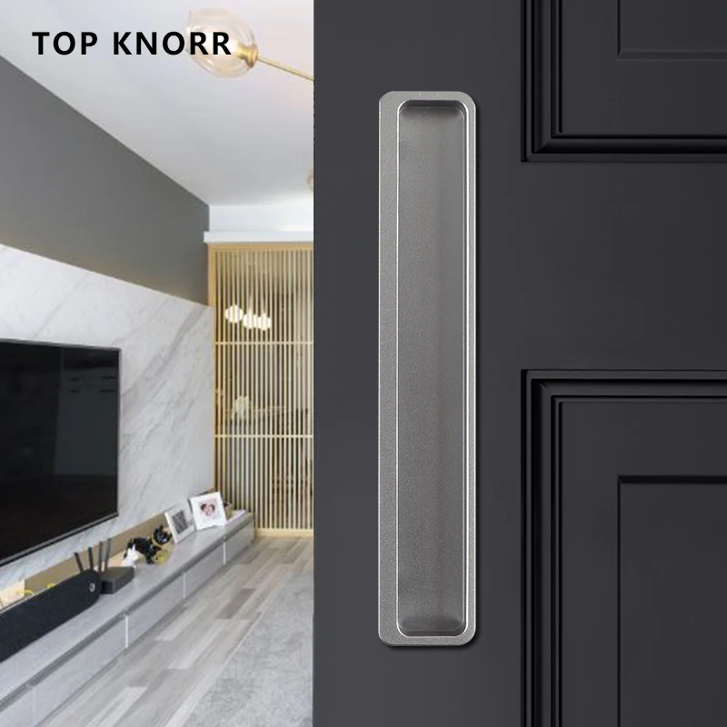 TOPKNORR Invisible Handle Recessed Slotted Cabinet Door Handle Modern Minimalist Cabinet Drawer Sliding Door Hidden Handle