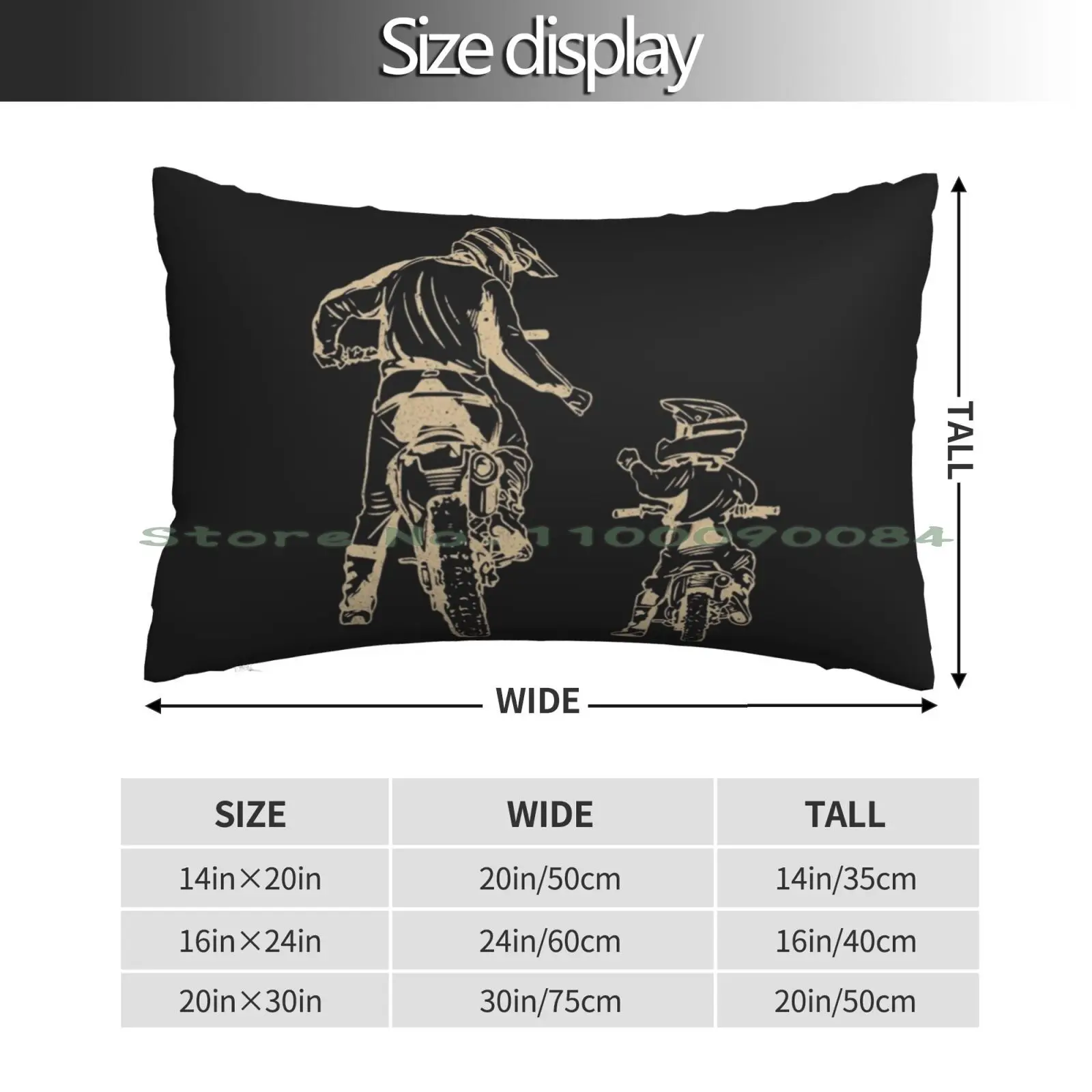 Regalo Motocross Compleanno Padre & Figlio Divertenti Pillow Case 20x30 50*75 Sofa Bedroom Unicornlovers Unicornstuff