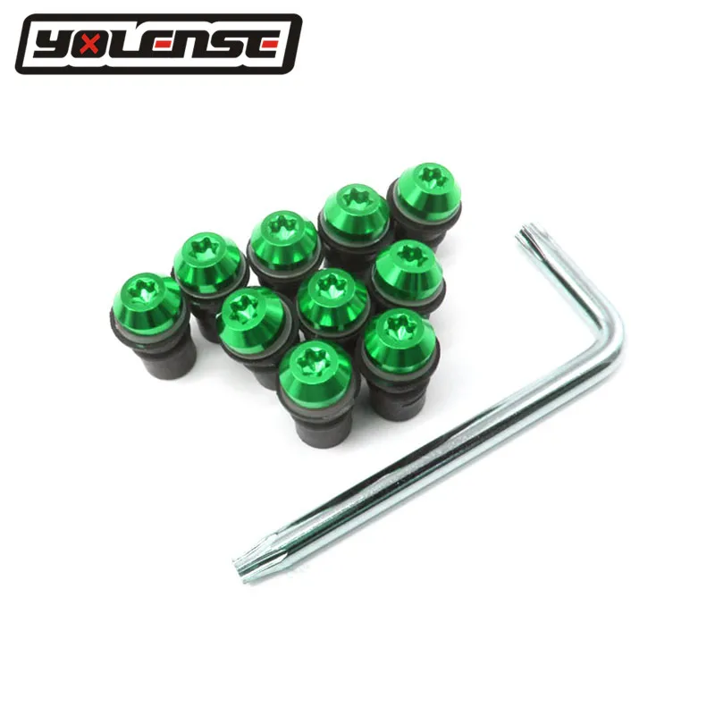 10PCS 5MM Universal Motorcycle Bolts Screws Kit Windscreen Windshield Cafe Racer Motocross For EX300 Z650 Z750 Z800