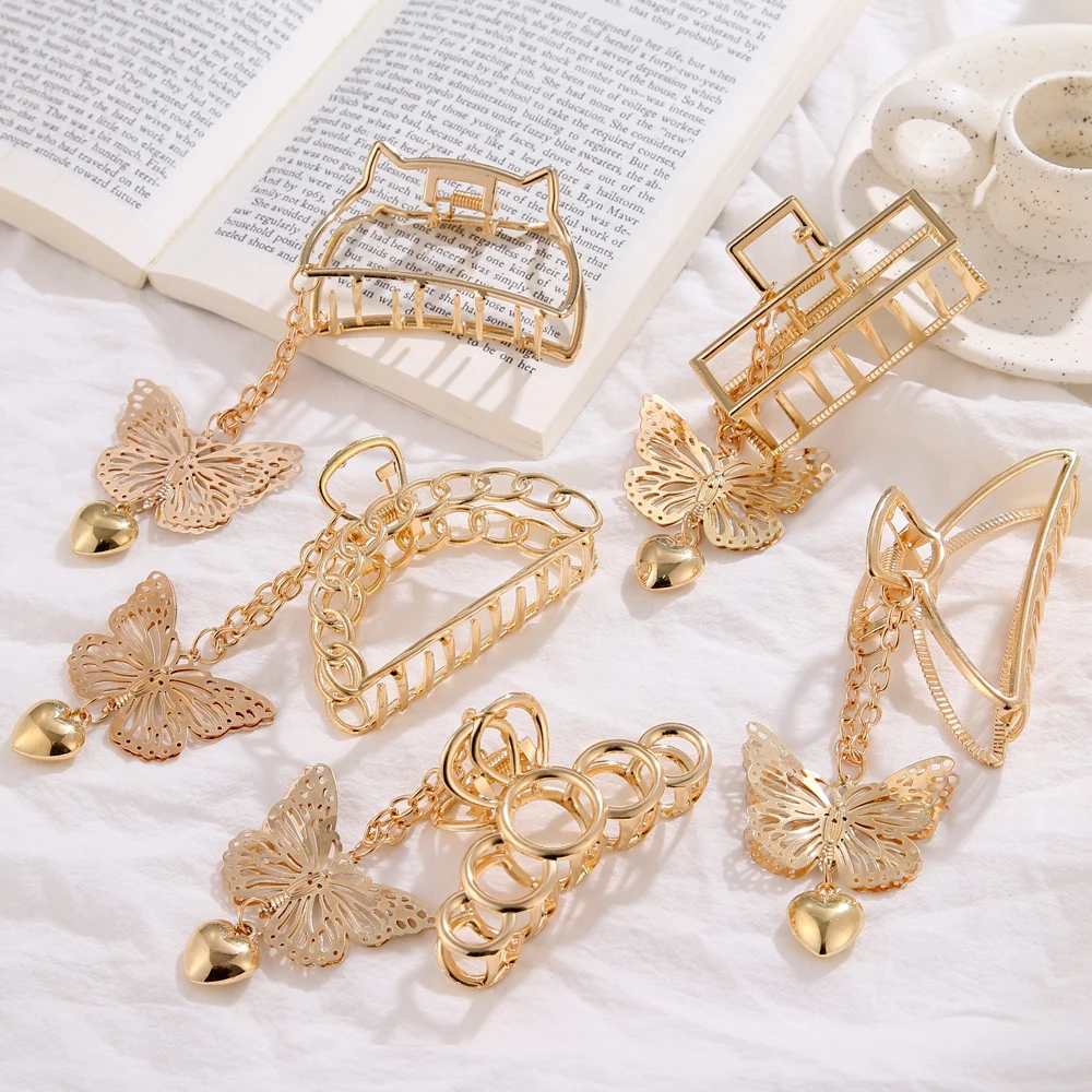 Vienkim 1PC Barrettes Hair Clips Hair Claw For Women Hairpins Hair Crab Claws Girls Make UP Washing Tool Accessories Decoration