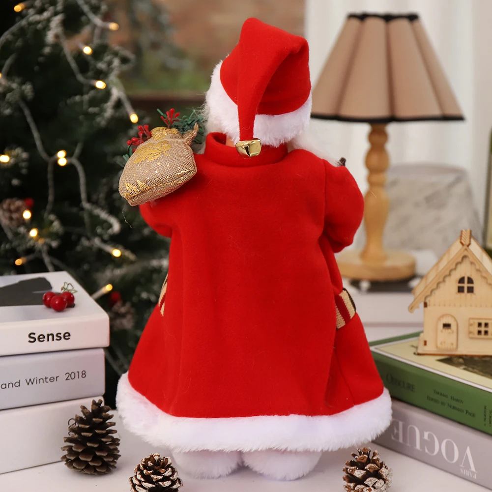 Christmas Musical Electric Plaything with Light Santa Claus Plaything Christmas New Year Children Gifts Toys Xmas Home Bar Decor