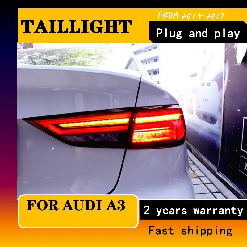 

Car Styling For AUDI A3 Tail Lights 2013-2019 LED Tail Light LED Rear Lamp with Dynamic Turn Signal Car Accessories