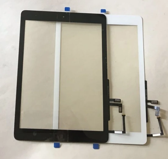 10Pcs Replacement For Ipad 5 Air 1 A1474 A1475 A1476 Touch Screen Digitizer Panel With Home Button Adhesive Front Assembly Glass