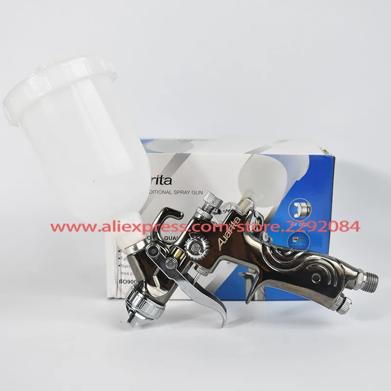 Mini Repair Spray Gun K350 HVLP Gravity feed 0.8mm nozzle 250ml paint airbrush