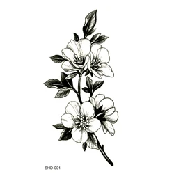 Three styles Rose Flower Waterproof Temporary Tattoos Men Maquiagem Beauty Lily Temporary Tatoo Sticker Tatouage temporaire