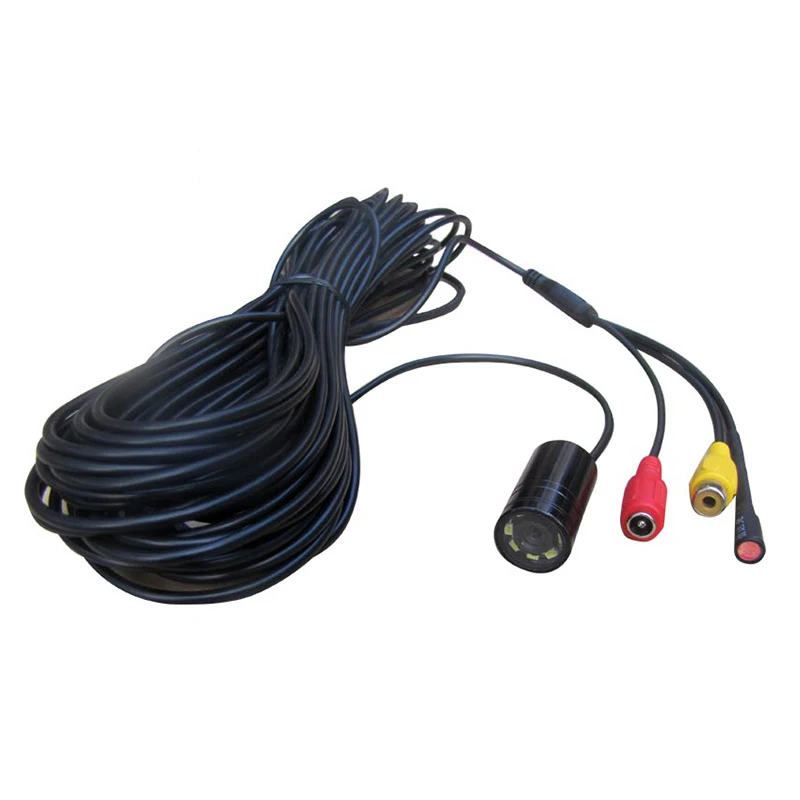 Free Shipping  90 Deg Mini Underwater Fish Finder Waterproof Video Security Camera With 8 LED  Lamps