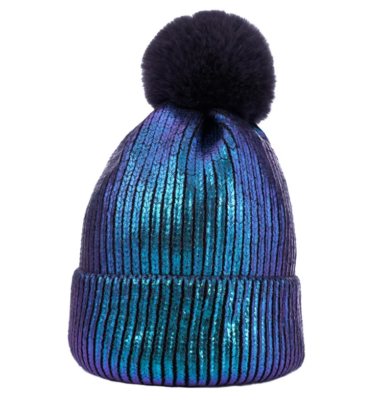 Cross border new hot stamping parent-child wool hat winter wool ball knitted hat women\'s Pullover hat