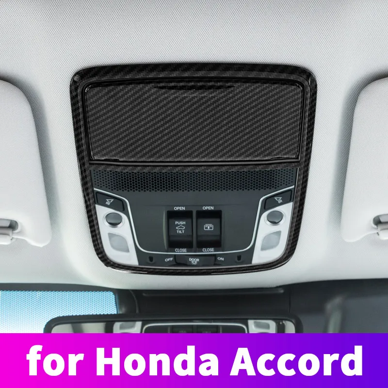 

Carbon fiber reading lamp decoration frame protection cover indoor LED lamp cover For Honda Accord 10th 2018 2019 2020