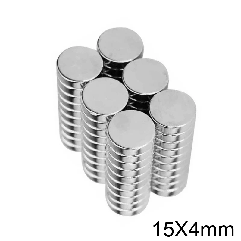 20/30/50/100PCS 15x4 Strong Cylinder Rare Earth Magnet 15mmx4mm Round Neodymium Magnets 15x4mm Mini Small N35 Magnet 15*4 mm