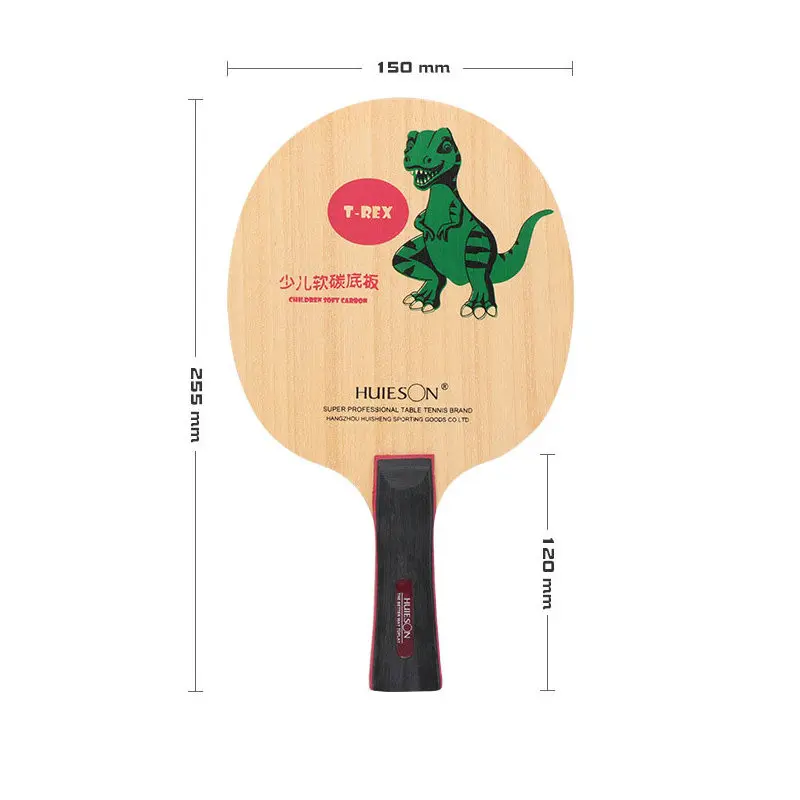 HuIESON Table Tennis Blade 5+2 Ply Solid Wood Ping Pong Blade for Table Tennis Learners Kids Entry Level Racket Cartoons Print