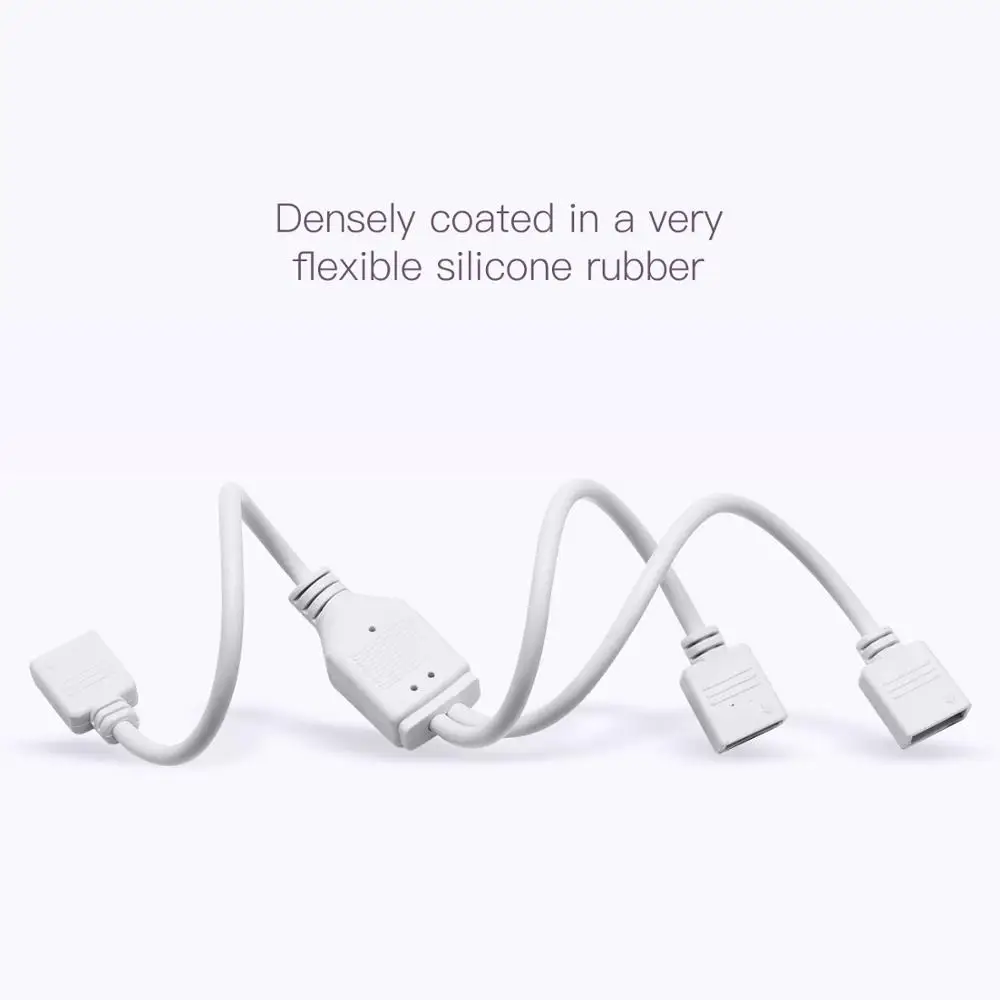 DC 12V 4PIN RGB uzatma kablosu erkek kadın 1 2 3 4 yönlü splitter Y şekli uzatın tel kablo için 5050 2835 RGB LED şerit