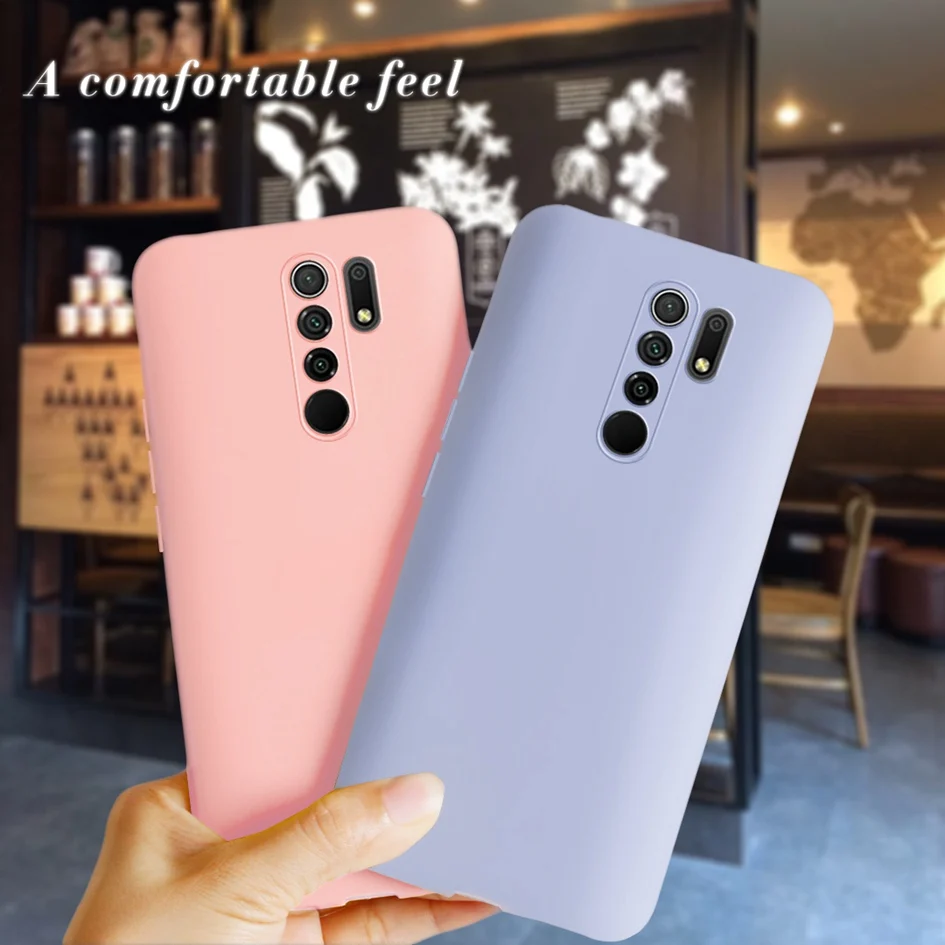 For Xiaomi Redmi 9 Case Redmi9 Global Cover INS Fashion New Solid Color Liquid Silicone Phone Case For Xiomi Redmi 9 Cover Funda
