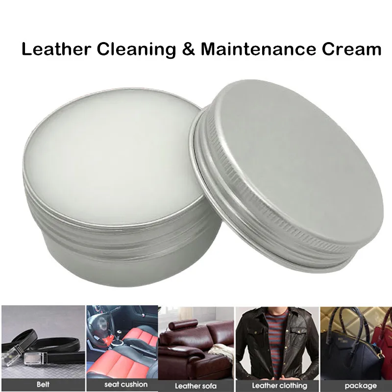 

20/30/50ml Car Leather Care Polishing Refurbishing Cleaner Mink Oil Car Seat Sofa Cleaning Cream Anti-dry Cracking Paste