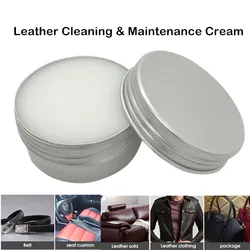 20/30/50ml Car Leather Care Polishing Refurbishing Cleaner Mink Oil Car Seat Sofa Cleaning Cream Anti-dry Cracking Paste