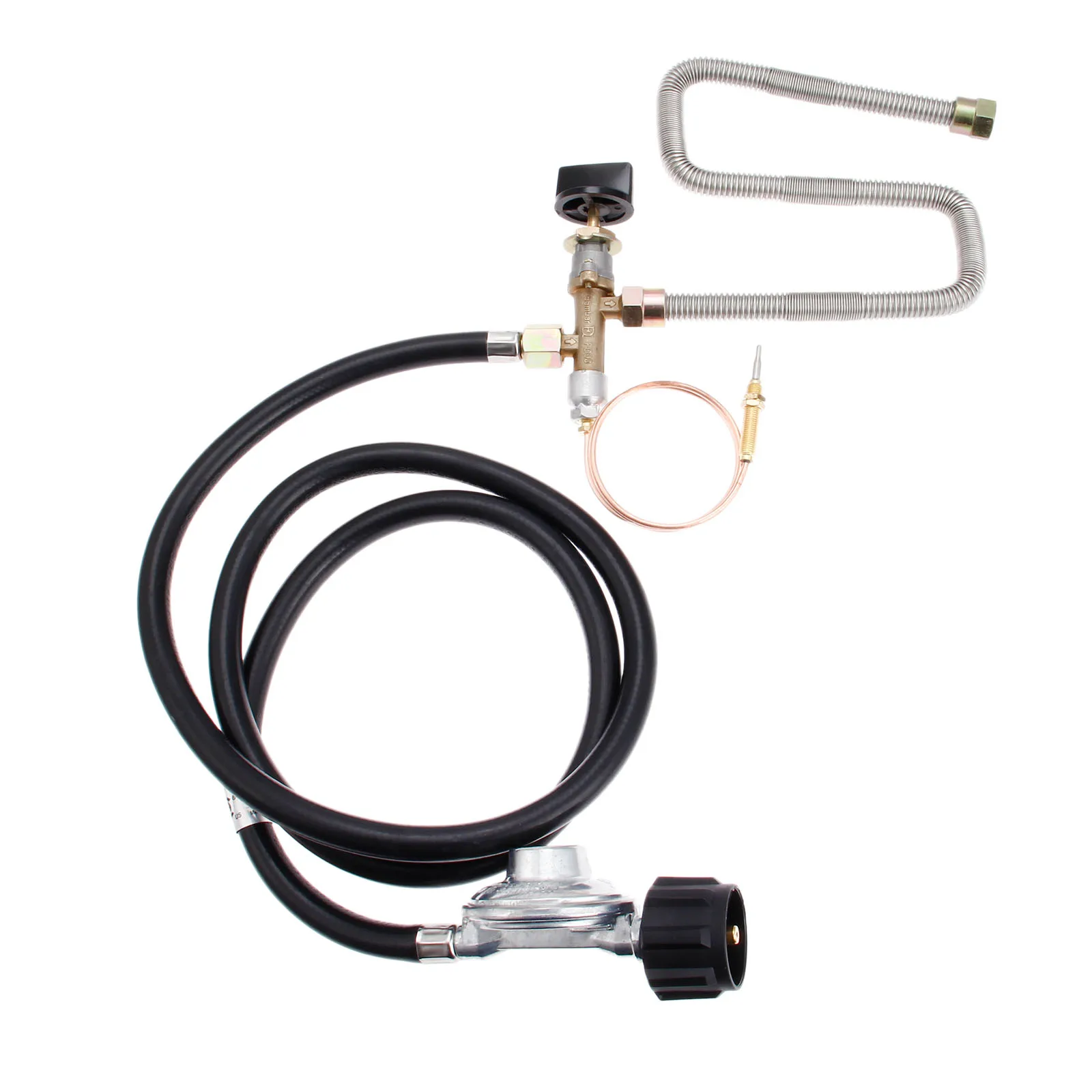 Propane Fire Pit Gas Control Valve System Regulator Valve with Hose