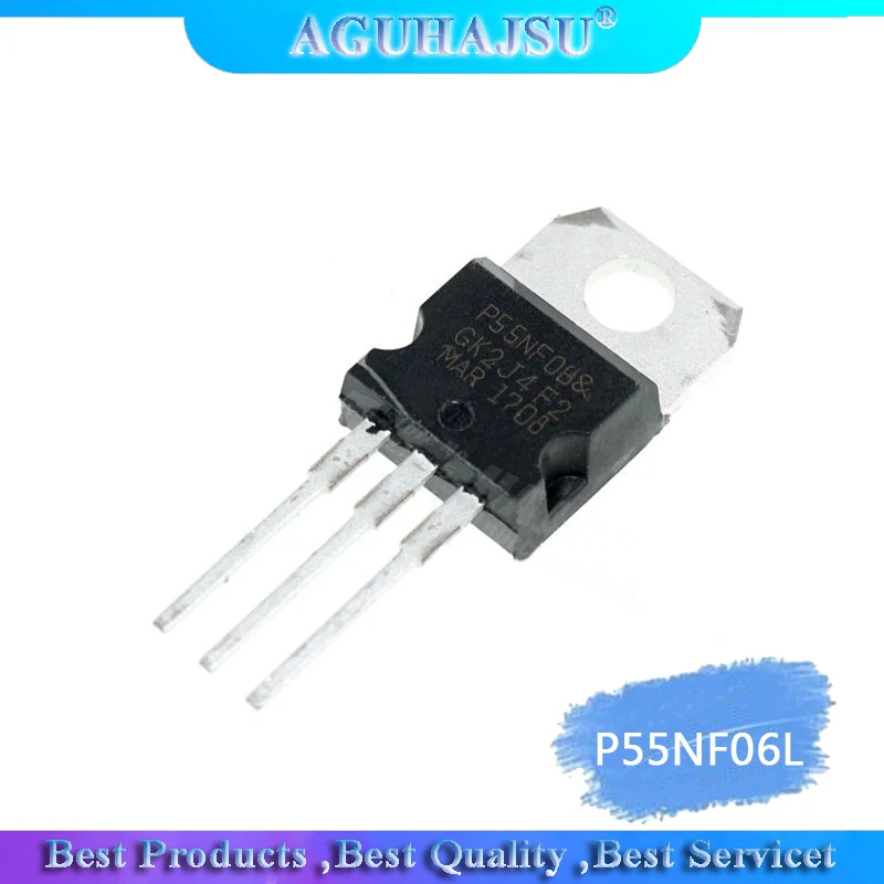 10pcs/lot P55NF06L STP55NF06L TO-220 55NF06 55A 60V