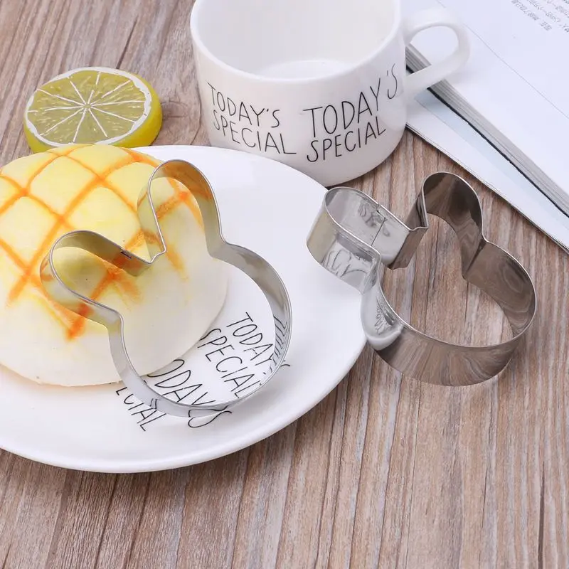 أرنب عيد الفصح الأرنب رئيس الفولاذ المقاوم للصدأ قاطعة البسكوت كعكة الخبز الشوكولاته قالب فندان المعجنات البسكويت قالب لتقوم بها بنفسك الحرف 19QE