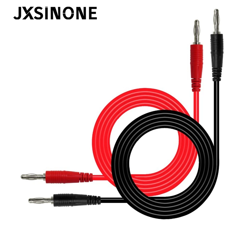 

JXSINONE P1041 1Set 1M 4mm Banana to Banana Plug Soft RV Test Cable Lead for Multimeter Test Leads Kits Banana Plug Male