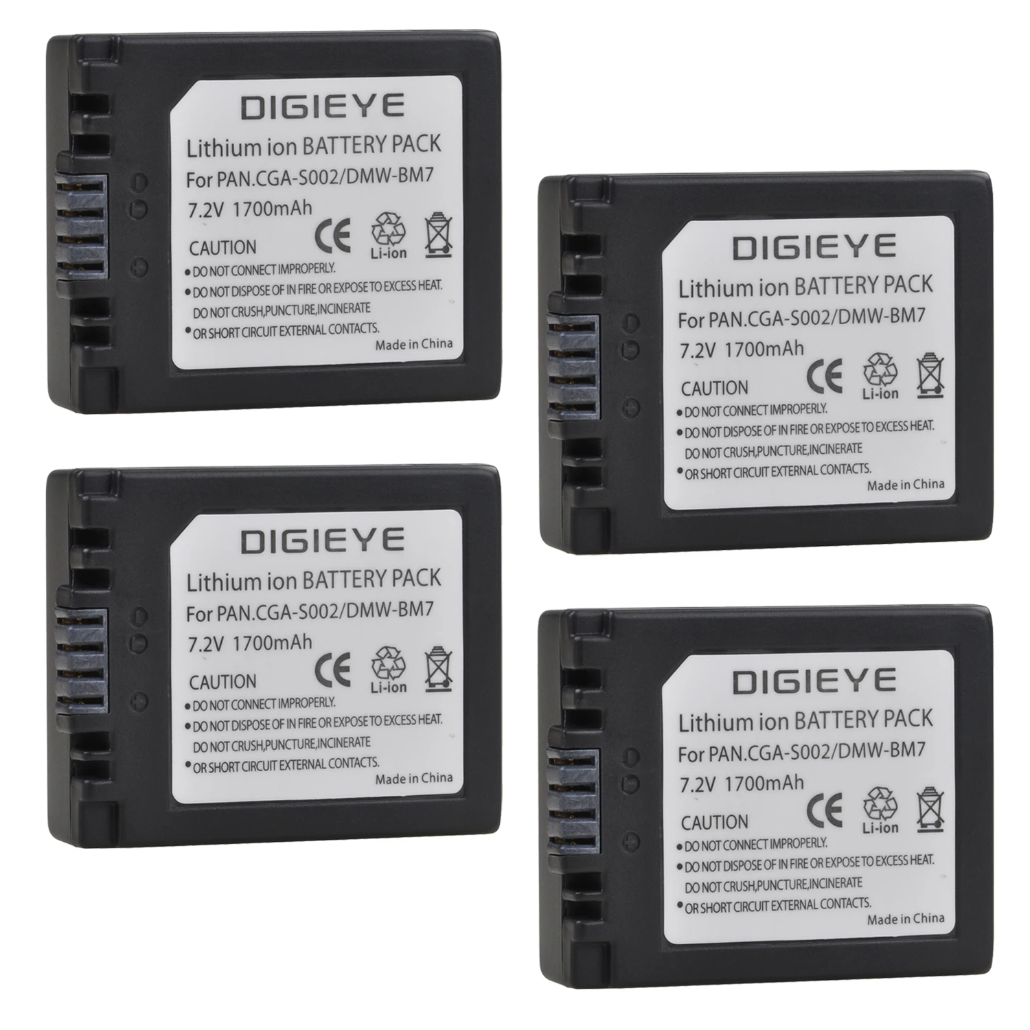 CGA-S002 Li-ion Battery for Panasonic Lumix DMC-FZ1,FZ2,FZ3,FZ4