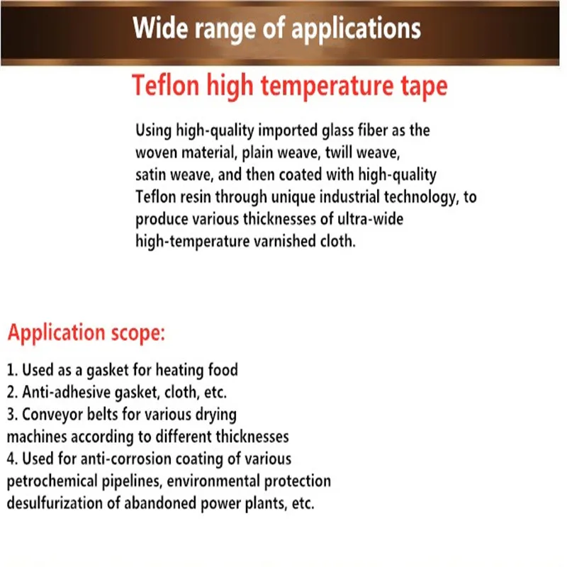 0,13 mm/0,18 mm PTFE Hochtemperaturbeständiges Isoliergewebe für Dichtungsmaschinen, Verbrühungsschutz, verschleißfest, antihaftbeschichtet – Detail 5