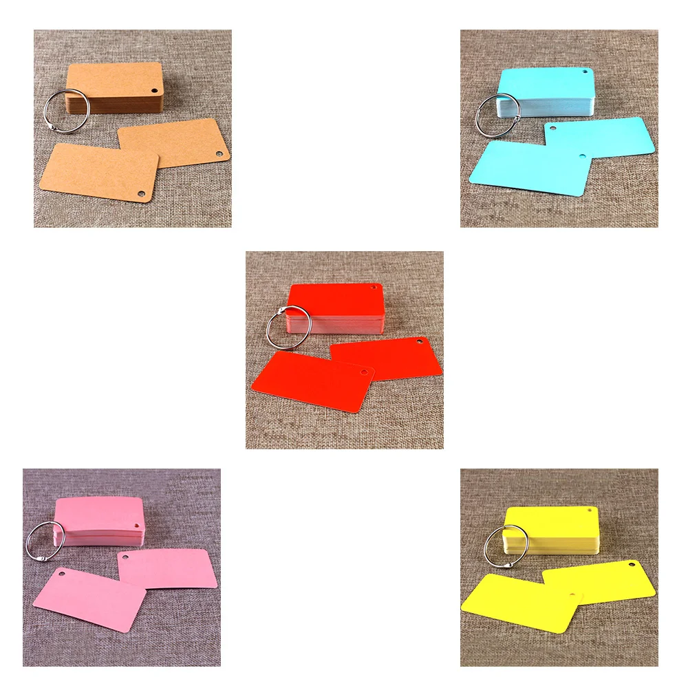 20pcs/box Cowhide Color Word Card New Blank Kraft Paper Six kinds Choices Handwritten Card