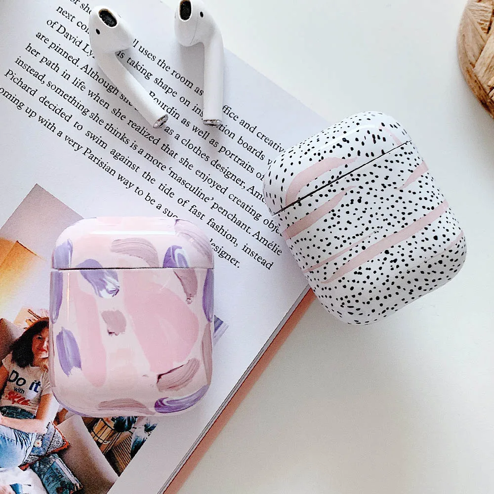 Dot Flower Bee Case For AirPods 2 Pro 1 Hard PC Starry Sky Bluetooth Wireless Earphone Charging Box Cover for Air Pods 3 Coque