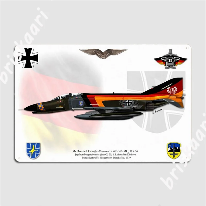 Phantom F- 4f, Jabog 35 (20 Years) Metal Signs pub Club Bar Customize Wall Plaque Tin sign Posters