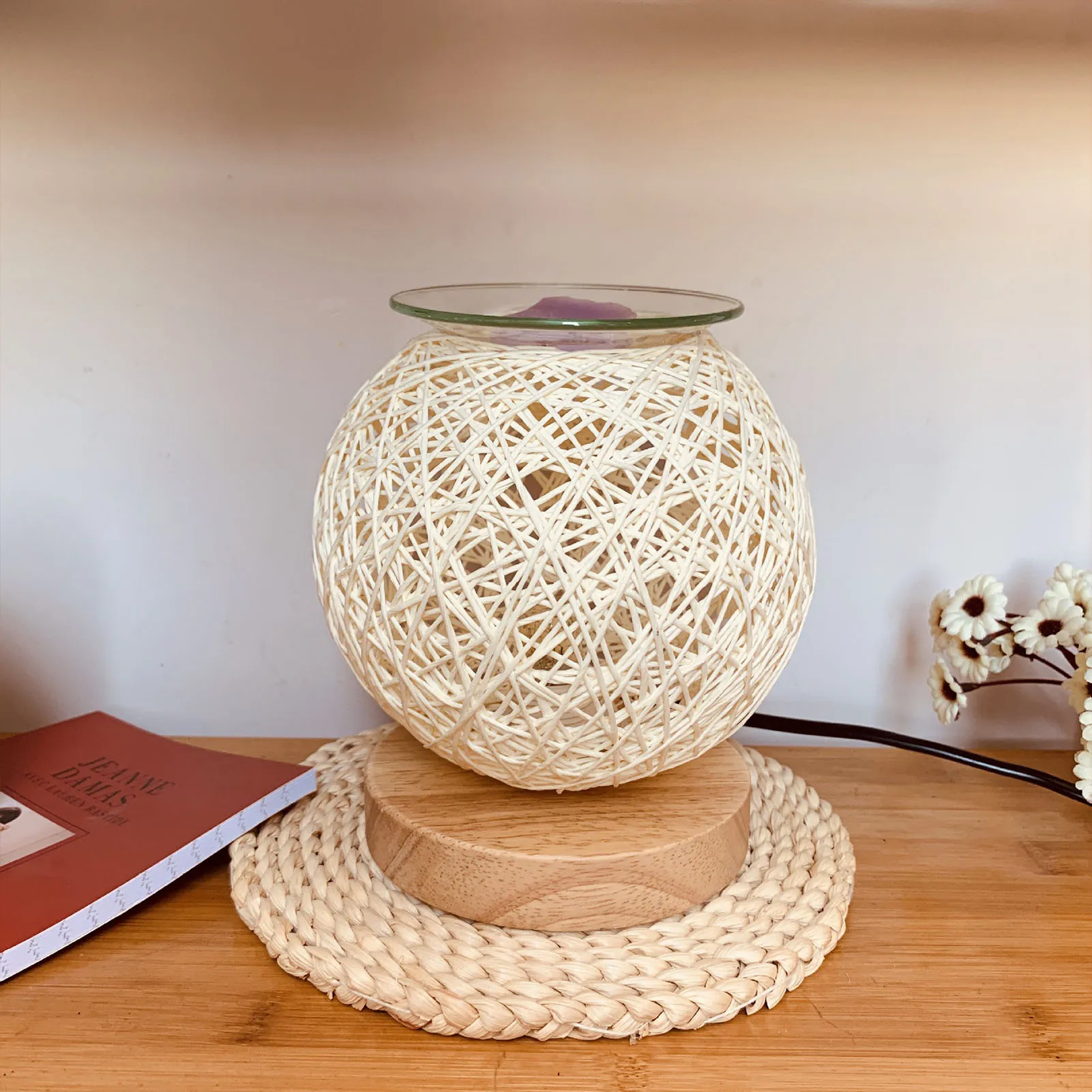 Aroma Electric Wax Melt Incense Burner 3D Aroma Lamp Essential Oil Burner Light Aromatherapy DiffuserNightlight