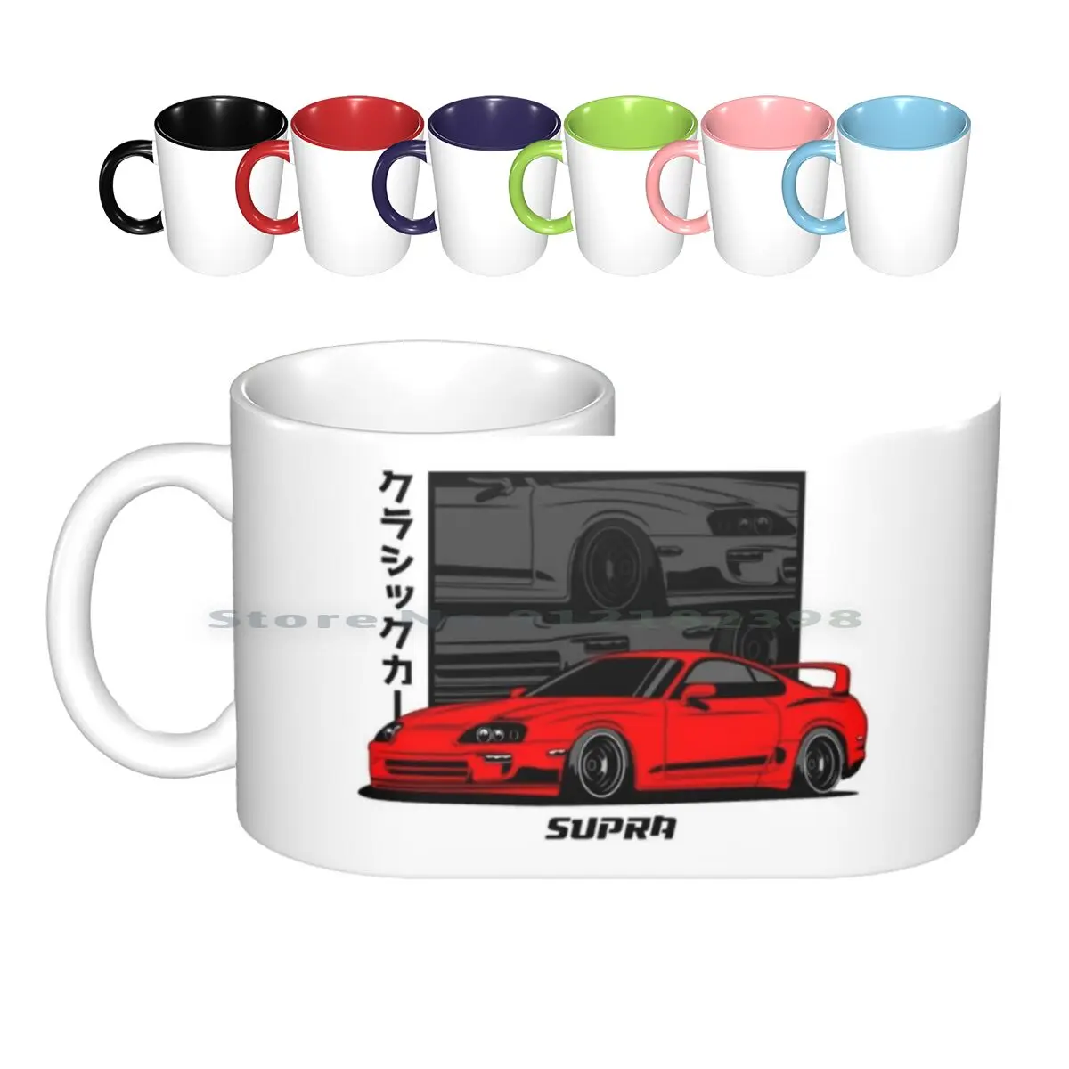 Red Jdm Ceramic Mugs Coffee Cups Milk Tea Mug 2jz Jdm 2jz Jdm A80 2jz Drift A80 Jdm Red Creative Trending Vintage Gift Bottle