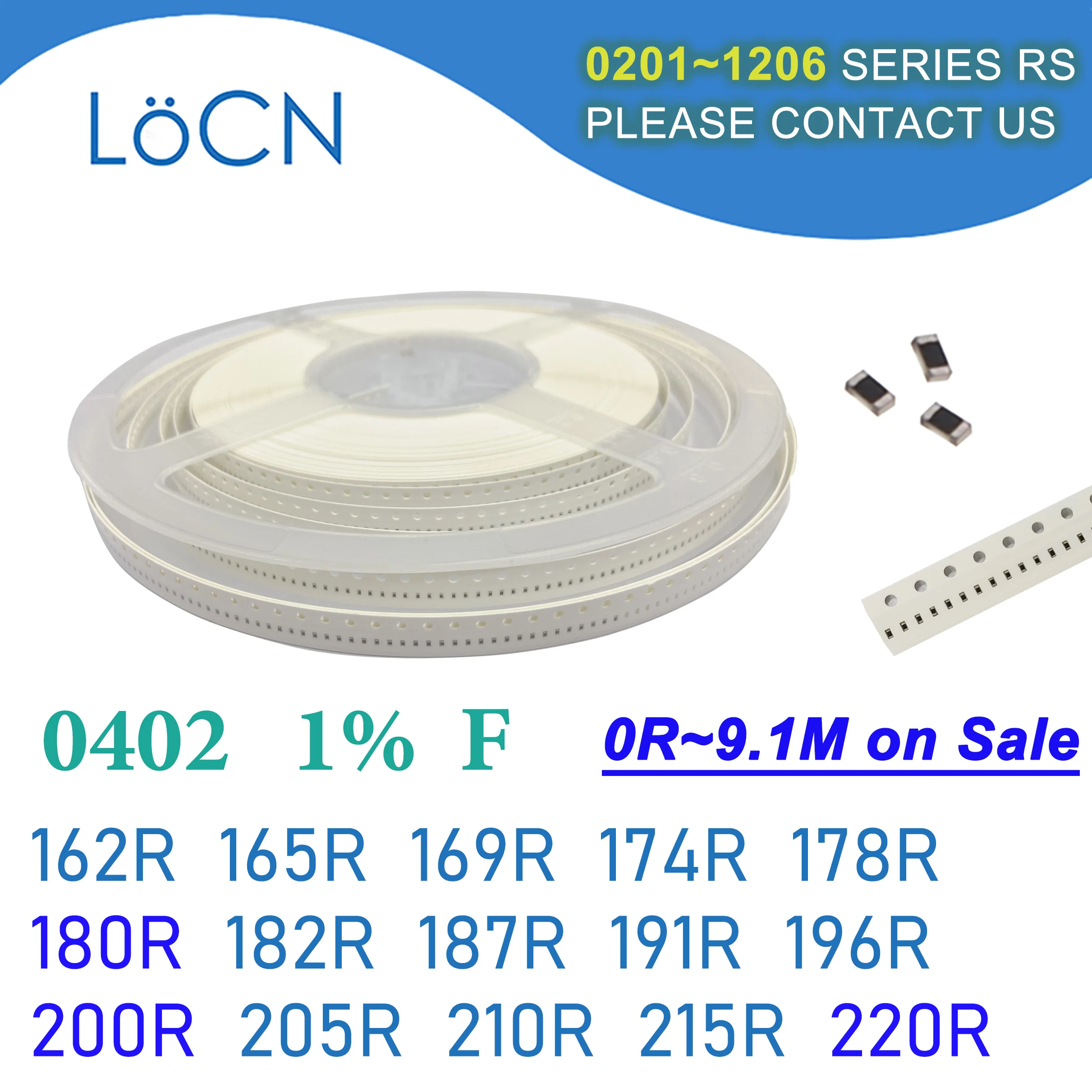 

0402 1% 10000 шт. SMD резистор F 162R 165R 169R 174R 178R 180R 182R 187R 191R 196R 200R 205R 210R 215R 220R 1005 Ом