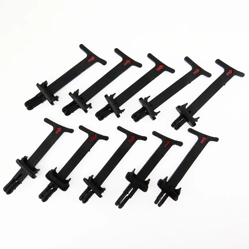 SCJYRXS NEW 10 Pcs Car Engine Gellar Hood Bonnet Release Handle Rod Pull Hook For Golf MK4 R32 1J5823593C 1J5 823 593 C