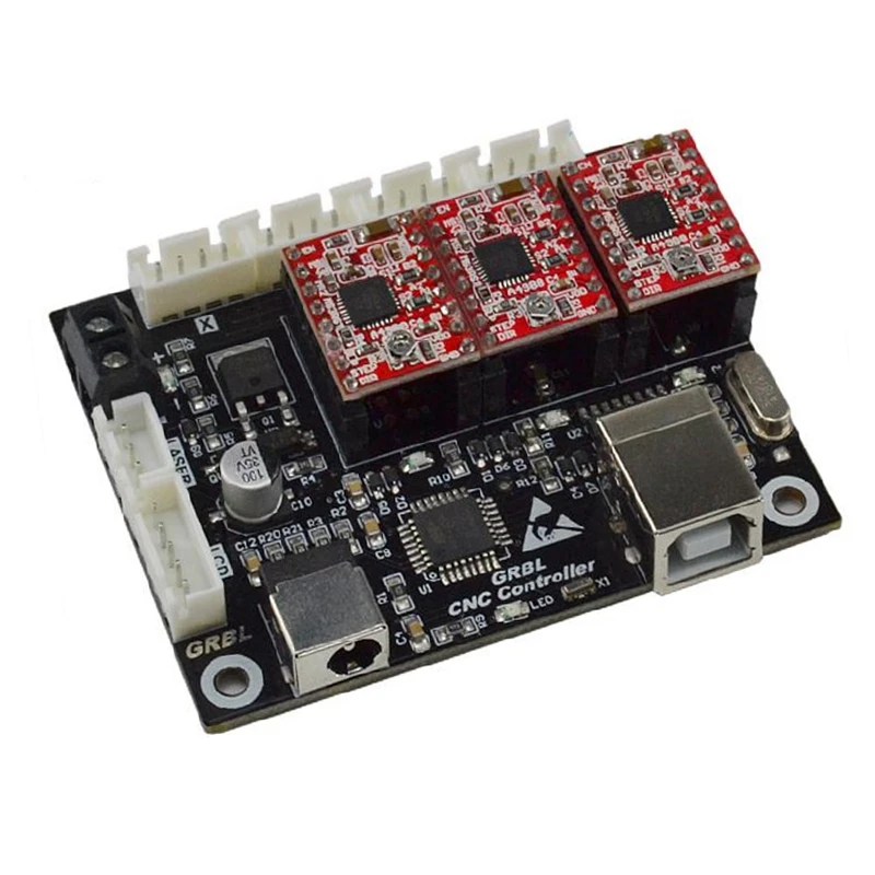 New GRBL 3-Aixs Control Board USB Port CNC Engraving Machine Control Board A4988 Motor Driver