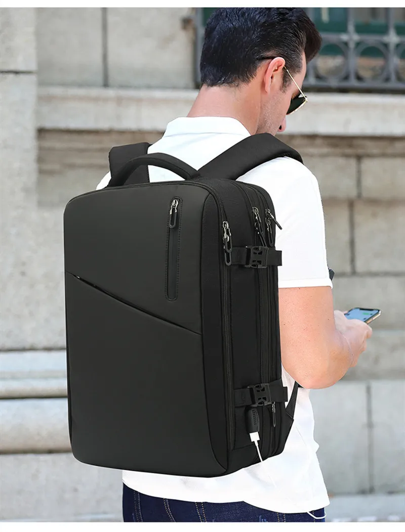 2024 New Backpack 17.3inch Laptop Backpack Fashion Nylon Waterproof Anti-theft Fashion Business Travel Backpack Student Backpack