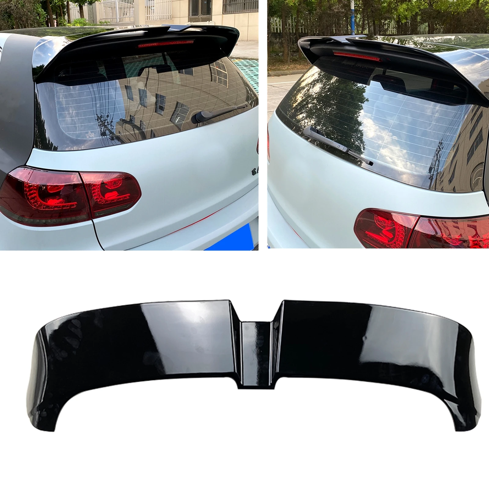 

Rear Trunk Roof Spoiler Wing For Volkswagen VW Golf 6 MK6 GTI/GTR/GTD 2008-2013 Glossy Black Tail Gate Window Upper Splitter Lip