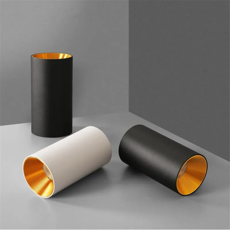  10pcs LED Lights For Home COB Downlight Gold Reflector 15W Surface Mounted LED Ceiling Kitchen Lamp Spot Light AC85-265V