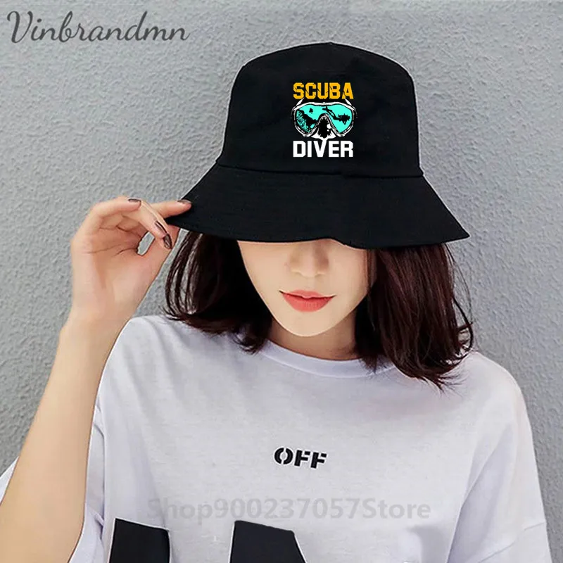 Dive Gift SCUBA Diving Snorkel Ocean Oxygen Atoll Panama Bucket Hat New Fashion Diver Deep Sea Diving Fisherman Hat