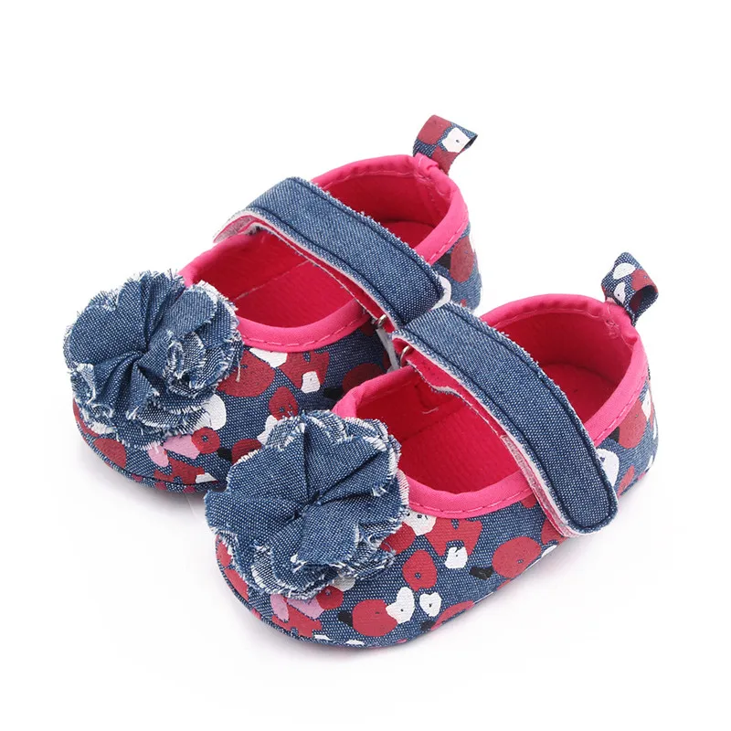 Jolies chaussures antidérapantes à fleurs pour bébés filles, chaussures de princesse souples pour nouveaux-nés, à la mode printemps-automne