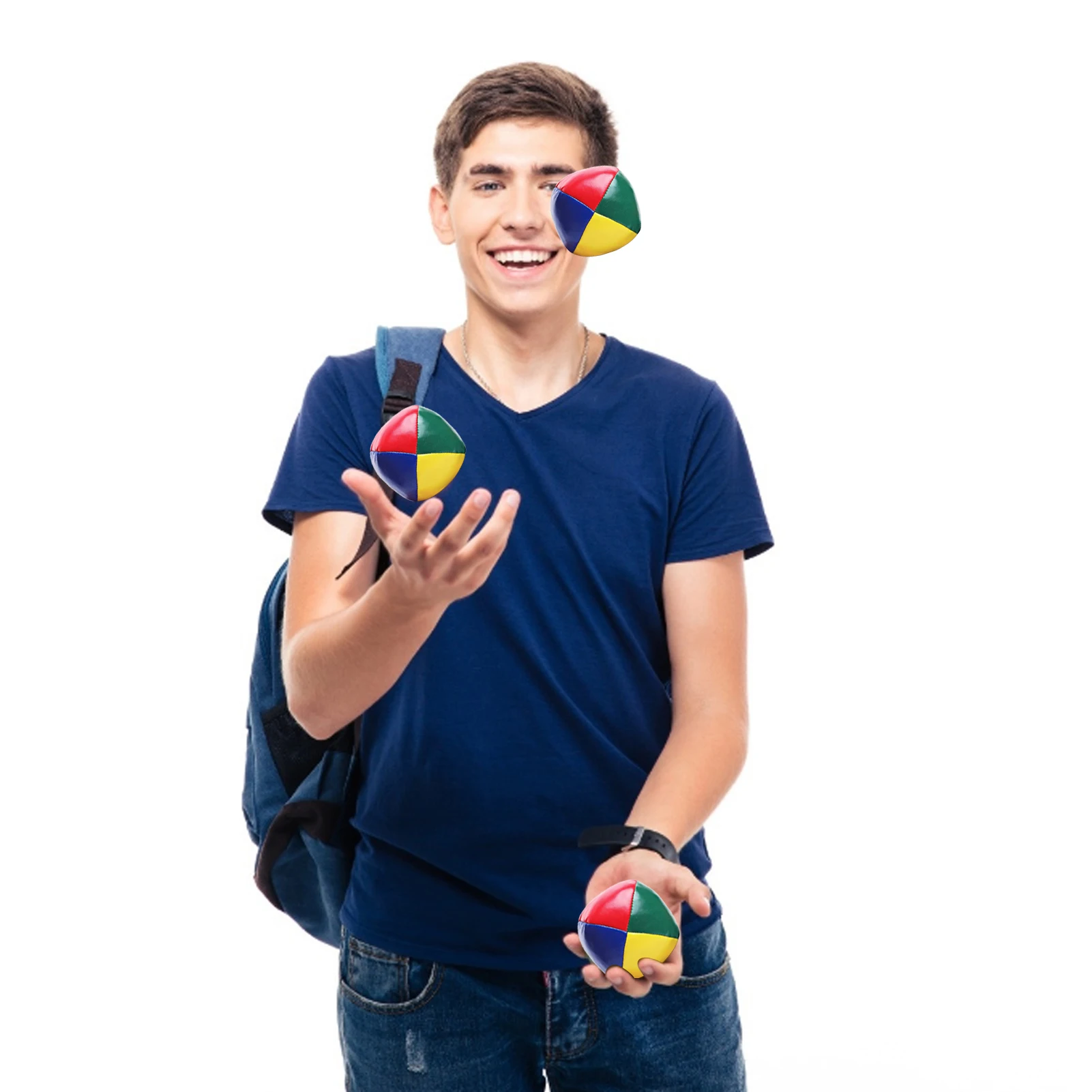 6pcs Clown Professional Juggling Ball Set Acrobatics Toss Ball Educational Toy Children Sports Pu Soft Stage Performance Adult