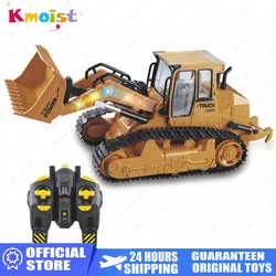 RC Truck Bulldozer 1/16 Dumper Tractor Model Engineering Car Lighting  Excavator Radio Controlled Car Toys For Boys Kids Gifts