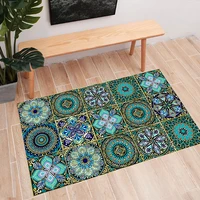 10pcs Mandala Pattern Matte Tile Floor Sticker Transfers Covers Wear-resisting Vinyl Wallpaper Kitchen Bathroom Table Wall Decor 3