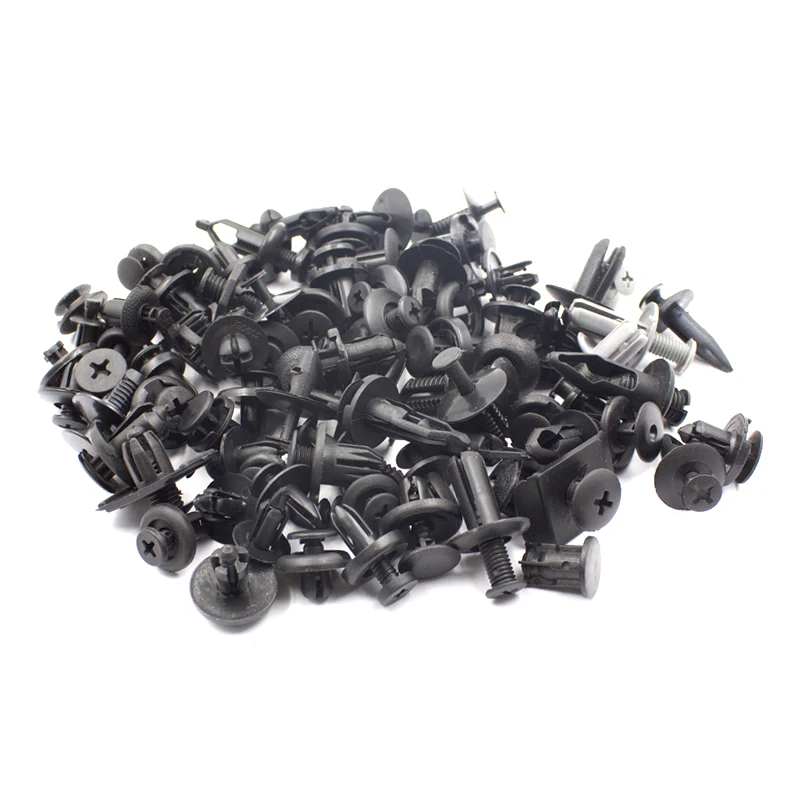 100PCS Car Bumper Fender Plastic Fastener For Citroen Peugeot Renault VW Nissan Honda Toyota Mazda Ford Buick Hyundai Kia Volvo